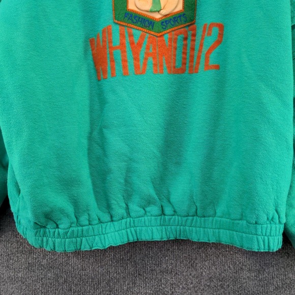 Why And 1/2 Ladies Jacket Long Sleeve Green Actual 52x23 Shoulder Pads Funny Pig - Picture 8 of 14